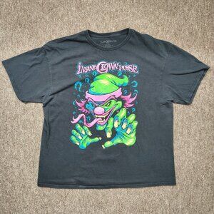 INSANE CLOWN POSSE T-Shirt Men 2XL Black Neon Clown Graphic Short Sleeve Juggalo